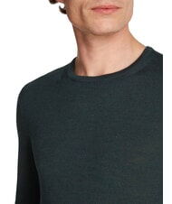 CALVIN KLEIN SUPERIOR WOOL Pull col rond en laine bruyère de la forêt de minuit - Pulls pour hommes - 3