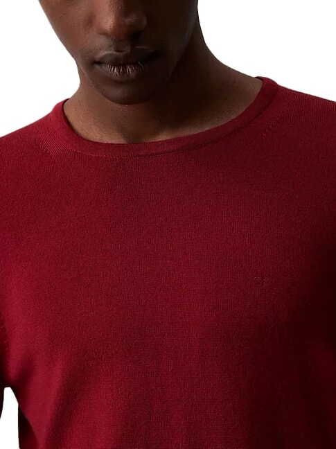 SUPERIOR WOOL Pull col rond en laine Syrah - Pulls pour hommes