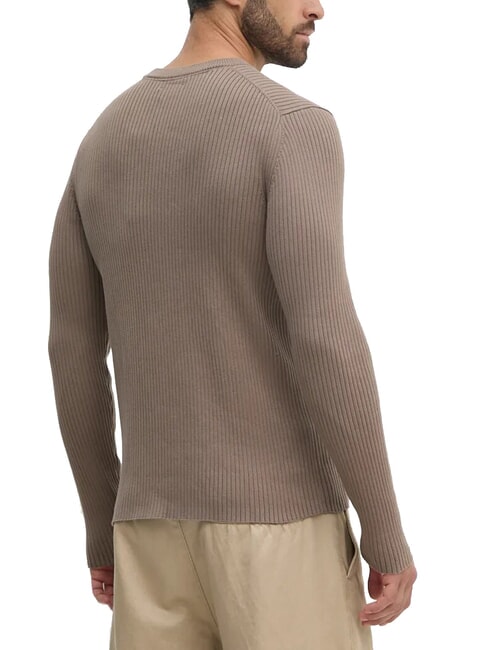 CK JEANS Pull ras du cou côtelé coupe slim faucon - Pulls pour hommes