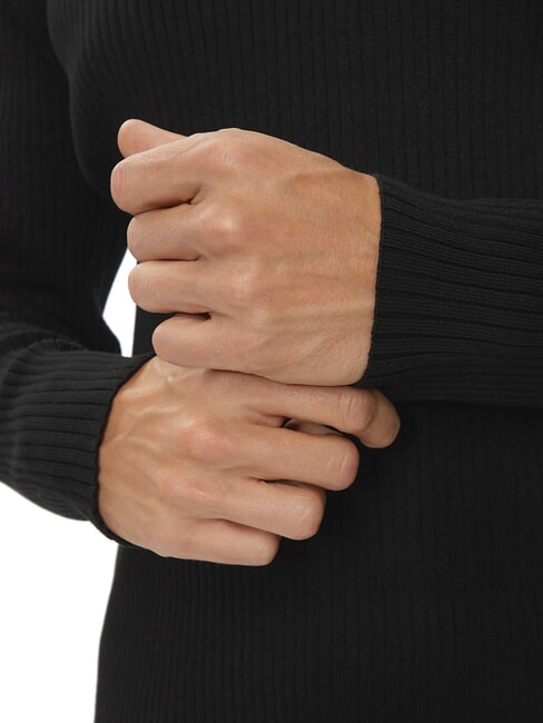 CK JEANS Pull ras du cou c&ocirc;tel&eacute; coupe slim ck noir - Pulls pour hommes