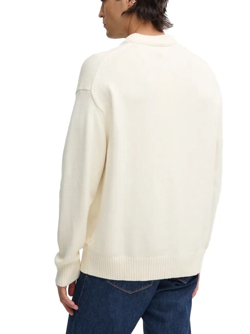 CK JEANS Pull ras du cou oversize ivoire - Pulls pour hommes