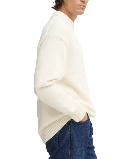 CK JEANS Pull ras du cou oversize ivoire - Pulls pour hommes