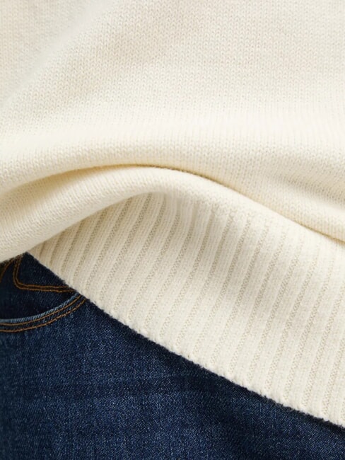 CK JEANS Pull ras du cou oversize ivoire - Pulls pour hommes