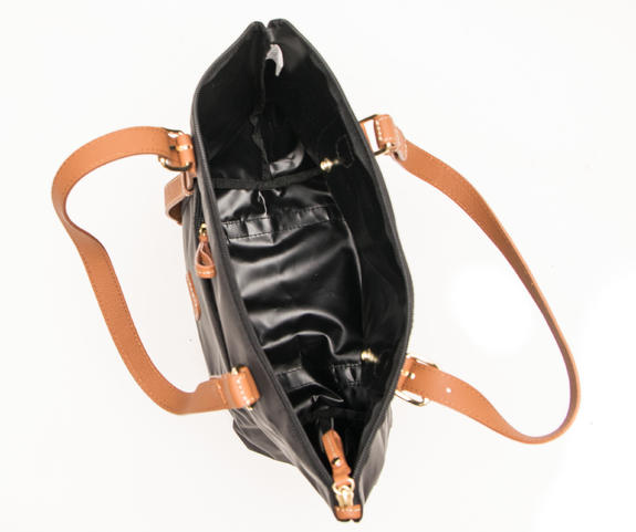 X-BAG Sac port&eacute; &eacute;paule / sac bandouli&egrave;re Noir / Tabacc - Sacs pour Femme