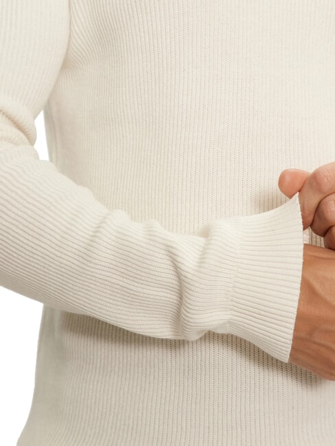 CK JEANS Pull ras du cou côtelé ivoire - Pulls pour hommes