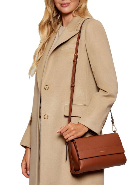 BOHEME GRANA DOUBLE  Sac &agrave; bandouli&egrave;re, avec bandouli&egrave;re cognac/noir - Sacs pour Femme