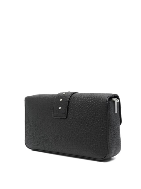 LOVE ONE CLASSIC SLOUCHY Sac à bandoulière en cuir limousine noire - argent mat - Sacs pour Femme