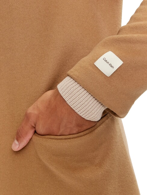 CK Manteau en laine mélangée kaki naturel - Vestes pour hommes