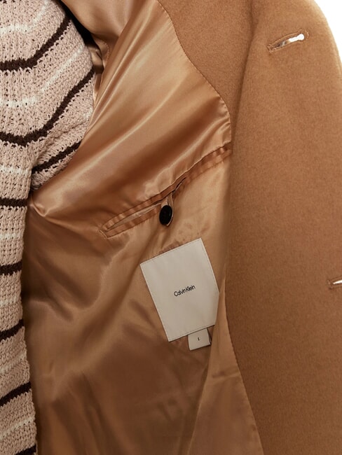 CK Manteau en laine mélangée kaki naturel - Vestes pour hommes