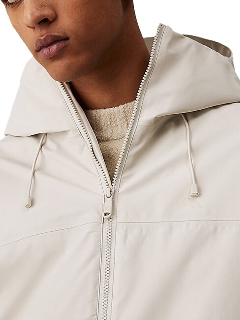 CK JEANS Veste à capuche en tissu technique pélican - Vestes pour hommes