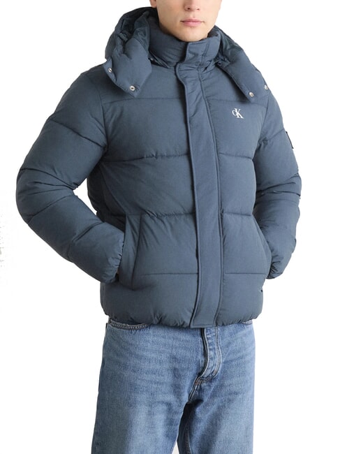 CK JEANS Veste matelass&eacute;e &agrave; capuche encre - Doudounes homme