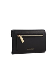 COCCINELLE C-ME Portefeuille moyen en cuir Noir - Portefeuilles Femme - 3