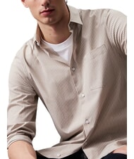 CALVIN KLEIN CK Chemise rayée en popeline extensible Brouillard de Londres - Chemises pour hommes - 3