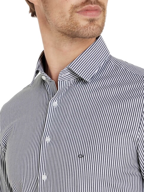 CK Chemise à manches longues coupe slim ciel nocturne - Chemises pour hommes