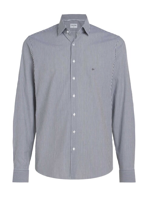 CK Chemise à manches longues coupe slim ciel nocturne - Chemises pour hommes
