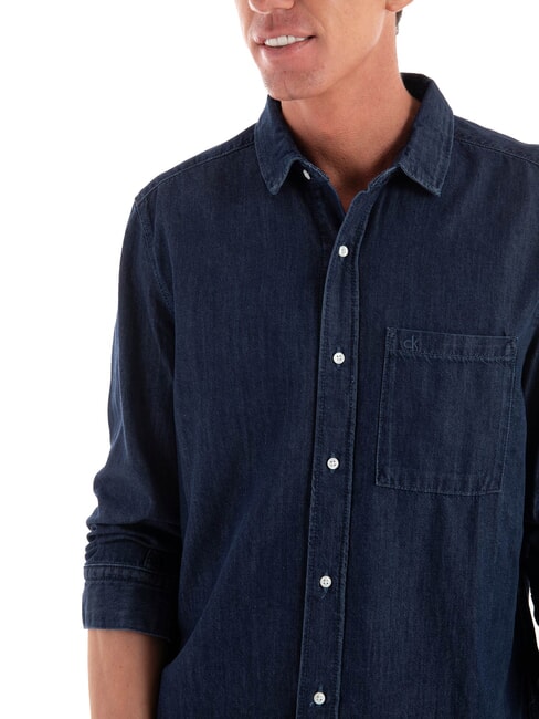 CK Chemise en jean coupe régulière denim foncé - Chemises pour hommes