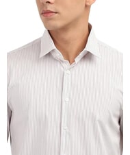 CALVIN KLEIN CK Chemise à manches longues à rayures coupe slim Syrah - Chemises pour hommes - 4