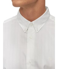 CALVIN KLEIN CK Chemise à manches longues à rayures coupe slim blanc brillant - Chemises pour hommes - 3