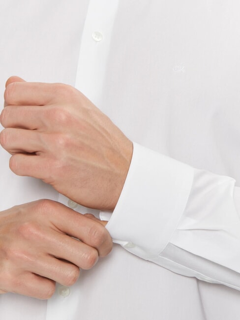 CK Chemise extensible, coupe régulière blanc brillant - Chemises pour hommes