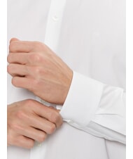 CALVIN KLEIN CK Chemise extensible, coupe r&eacute;guli&egrave;re blanc brillant - Chemises pour hommes - 4