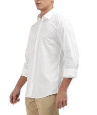 CALVIN KLEIN CK Chemise slim en popeline de coton blanc brillant - Chemises pour hommes - 3