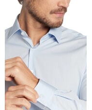 CALVIN KLEIN CK Chemise extensible, coupe r&eacute;guli&egrave;re bleu calme - Chemises pour hommes - 4