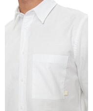 CALVIN KLEIN CK JEANS Chemise &agrave; manches longues en coton coupe slim blanc brillant - Chemises pour hommes - 3