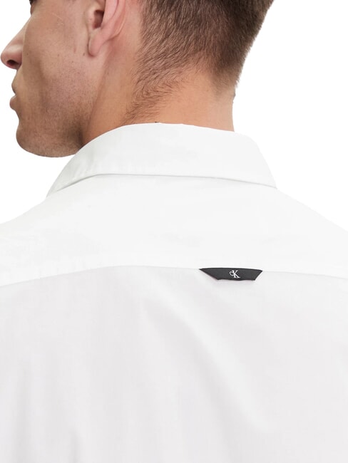 CK JEANS Chemise extensible à manches longues et coupe slim blanc brillant - Chemises pour hommes