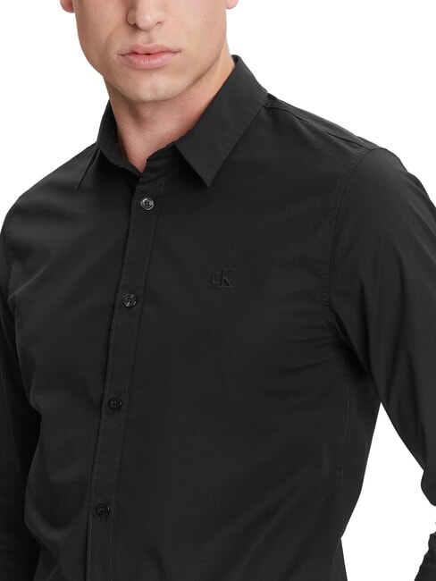 CK JEANS Chemise extensible à manches longues et coupe slim ck noir - Chemises pour hommes