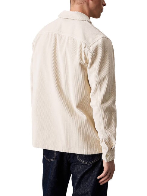 CK JEANS Chemise à manches longues en velours côtelé coupe décontractée pélican - Chemises pour hommes