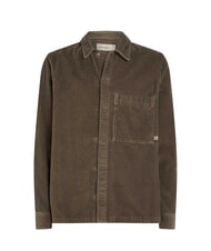 CALVIN KLEIN CK JEANS Chemise &agrave; manches longues en velours c&ocirc;tel&eacute; coupe d&eacute;contract&eacute;e macadam - Chemises pour hommes - 5