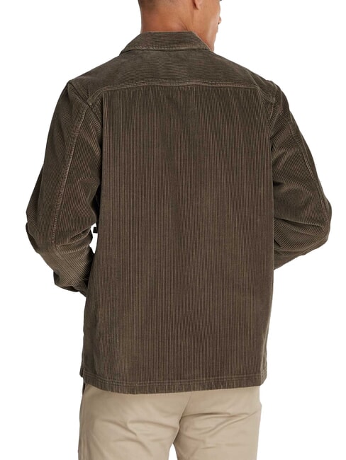 CK JEANS Chemise à manches longues en velours côtelé coupe décontractée macadam - Chemises pour hommes