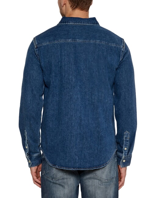 CK JEANS Chemise en jean à manches longues coupe régulière denim foncé - Chemises pour hommes