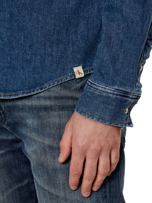 CK JEANS Chemise en jean à manches longues coupe régulière denim foncé - Chemises pour hommes