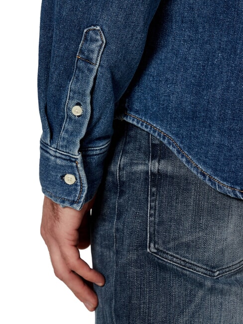 CK JEANS Chemise en jean à manches longues coupe régulière denim foncé - Chemises pour hommes