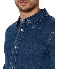 CALVIN KLEIN CK JEANS Chemise en jean à manches longues coupe régulière denim foncé - Chemises pour hommes - 3