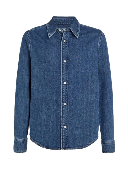 CK JEANS Chemise en jean à manches longues coupe régulière denim foncé - Chemises pour hommes