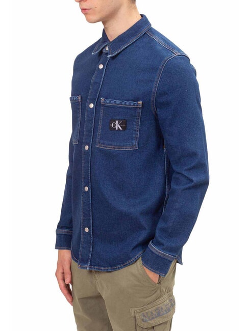 CK JEANS Chemise en jean à manches longues coupe régulière denim foncé - Chemises pour hommes