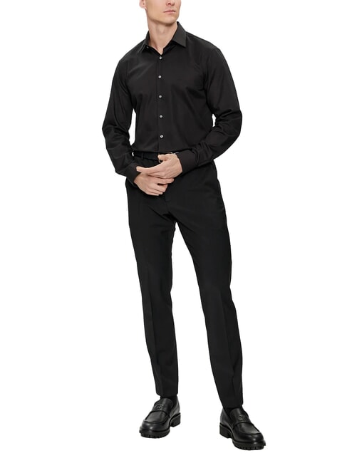 CK Pantalon élégant en laine mélangée coupe slim ck noir - Pantalon