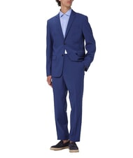 CALVIN KLEIN CK Pantalon &eacute;l&eacute;gant en laine m&eacute;lang&eacute;e coupe slim bleu ardoise - Pantalon - 4