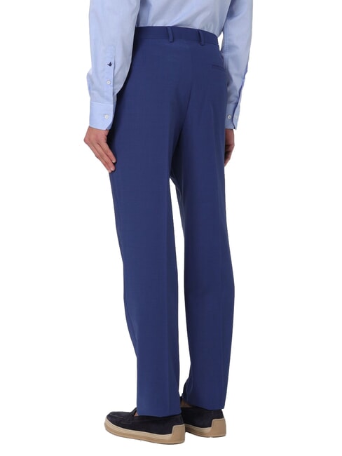CK Pantalon &eacute;l&eacute;gant en laine m&eacute;lang&eacute;e coupe slim bleu ardoise - Pantalon