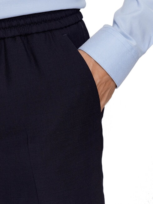 CK Pantalon droit en laine Calvin Navy - Pantalon