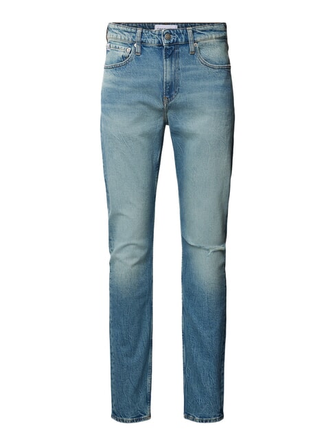 CK JEANS Jean slim avec d&eacute;chirures denim - Jeans