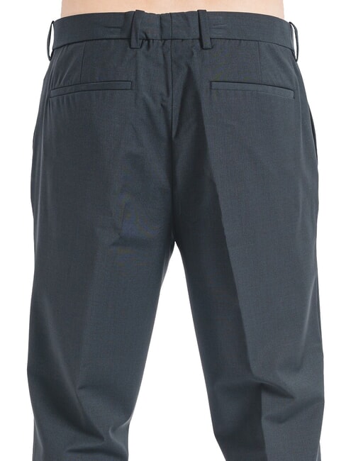 CK Pantalon slim en laine m&eacute;lang&eacute;e noir - Pantalon