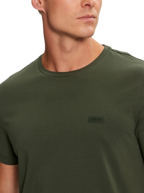 CK T-shirt slim stretch &agrave; manches courtes for&ecirc;t de minuit - T-shirt