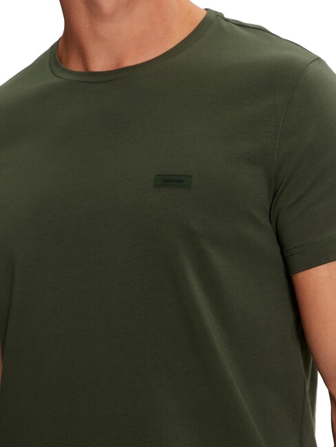 CK T-shirt slim stretch &agrave; manches courtes for&ecirc;t de minuit - T-shirt