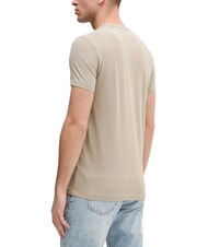 CALVIN KLEIN CK T-shirt slim stretch &agrave; manches courtes beige pierreux - T-shirt - 2