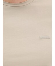 CALVIN KLEIN CK T-shirt slim stretch &agrave; manches courtes beige pierreux - T-shirt - 3