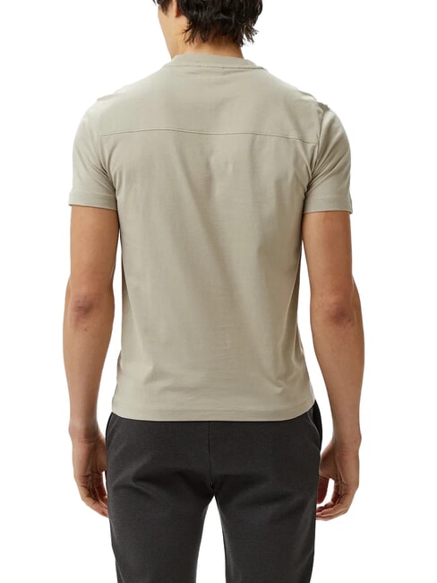 CK T-shirt slim en coton avec patch logo argile fra&icirc;che - T-shirt