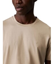 CALVIN KLEIN CK T-shirt à manches courtes en coton lisse argile fraîche - T-shirt - 3